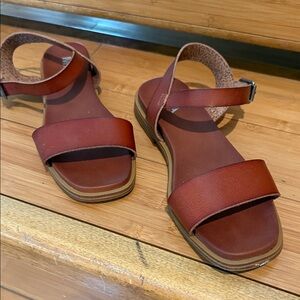 MIA Tan Leather Sandals